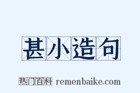 甚小造句是什么意思的图片
